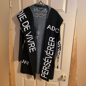 Frank Lyman Black & White Knit Label Cardigan NWOT